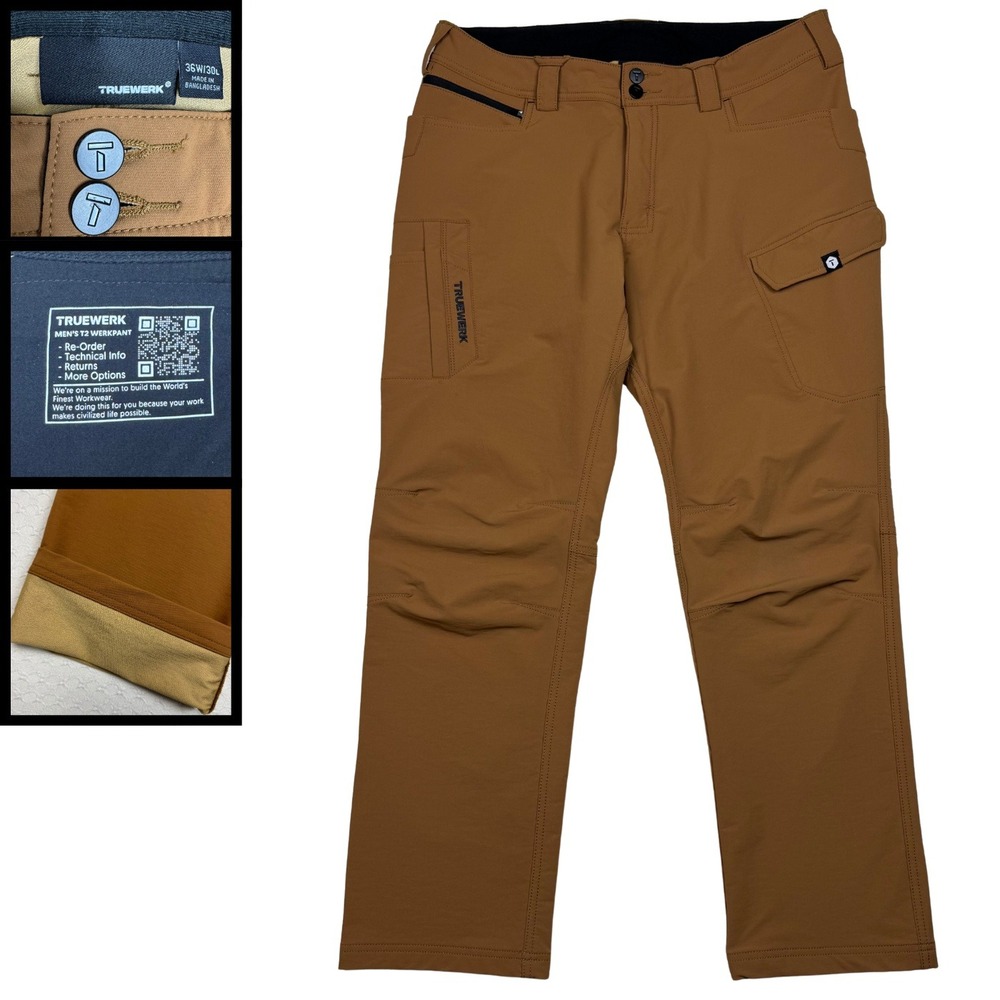 Truewerk T2 Werkpant Tactical Utility Work Pants Mens 36x30 Sand Cargo Gorpcore